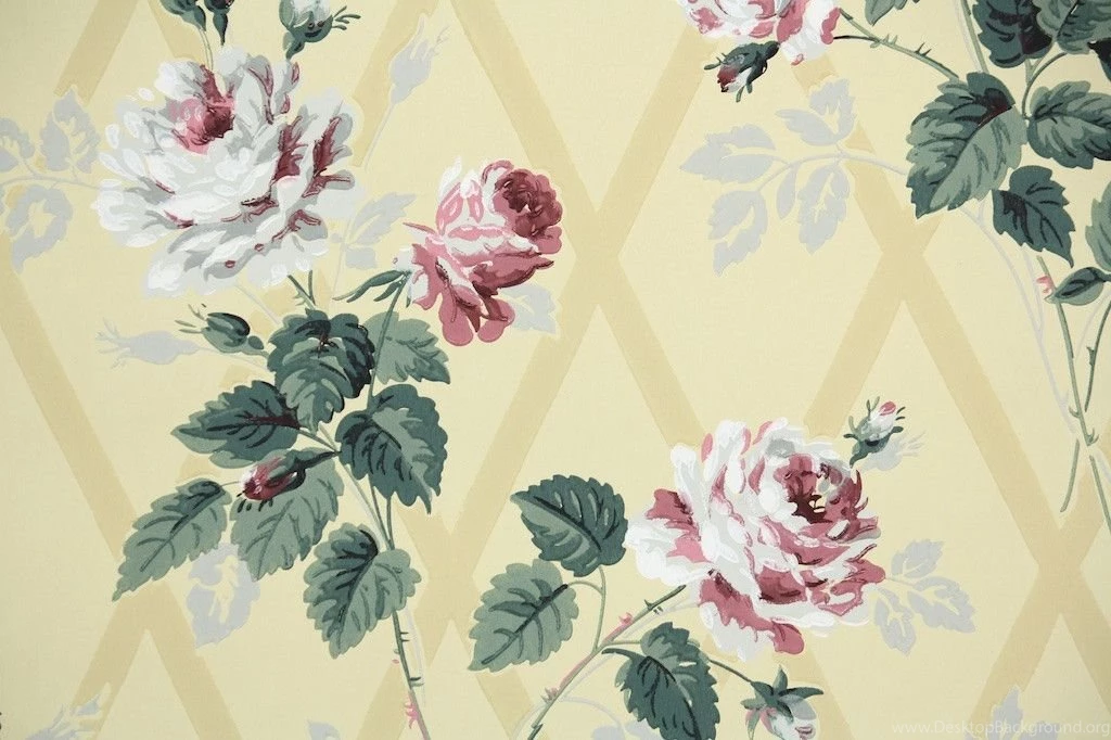 1940s Floral Vintage Wallpapers – Hannah's Treasures Vintage Wallpapers