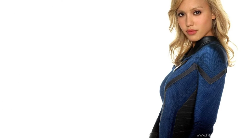 1366x768 Jessica Alba Blue Desktop PC And Mac Wallpapers
