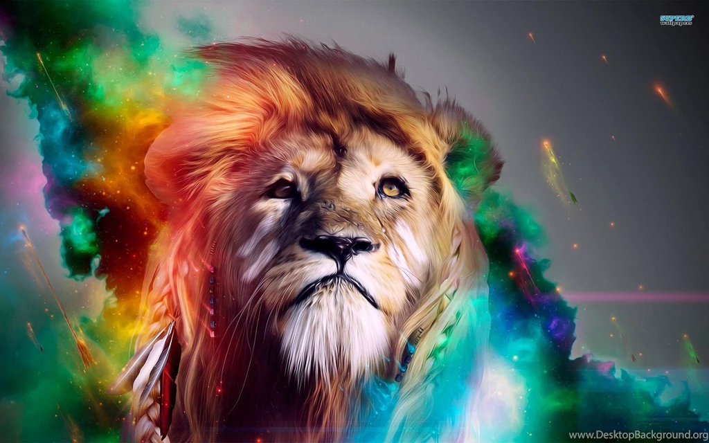 Colorful Lion Wallpapers   Digital Art Wallpapers