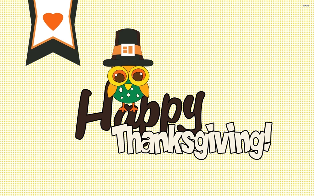 Cute Owl Wishing You Happy Thanksgiving Wallpapers Holiday ...