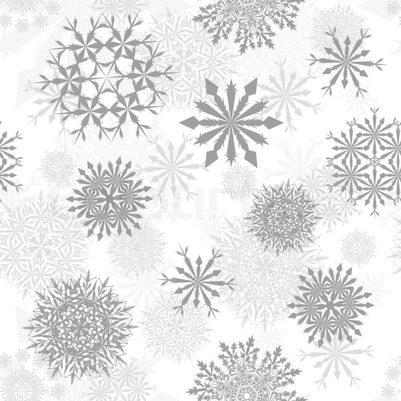 Seamless Snowflakes And Clouds Backgrounds For Winter And Christmas ...