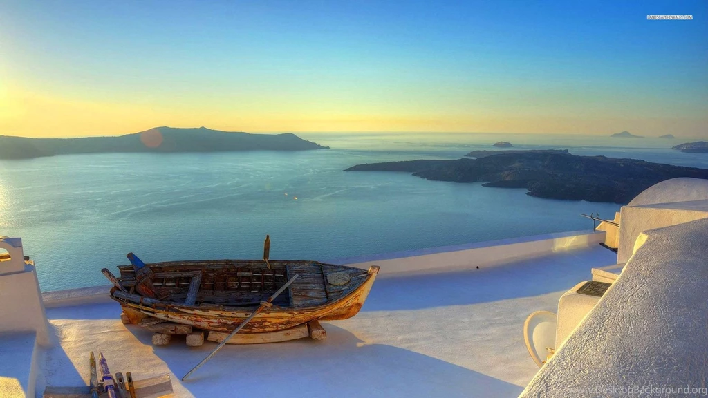 Sunset Over Santorini Wallpapers