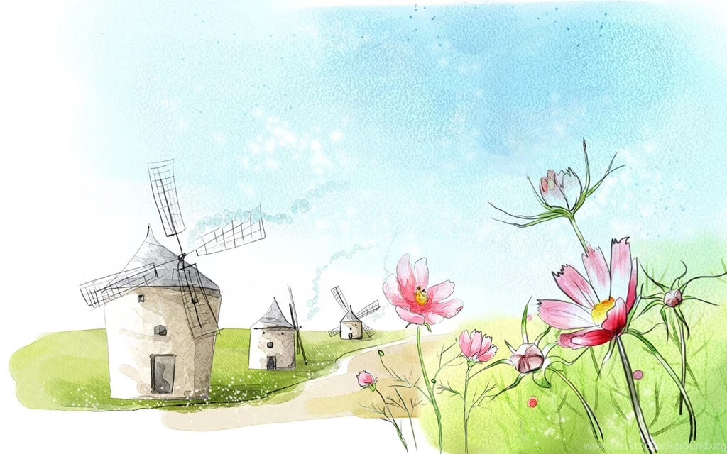 Art Drawing : Romantic Scene Of The Seasons 1680x1050 Wallpapers 25 ...