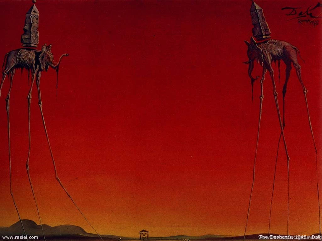 My Free Wallpapers   Artistic Wallpapers : Dali   The Elephants