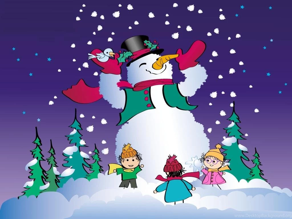 Animals Zoo Park: Free Christmas Snowman Wallpapers For Desktop