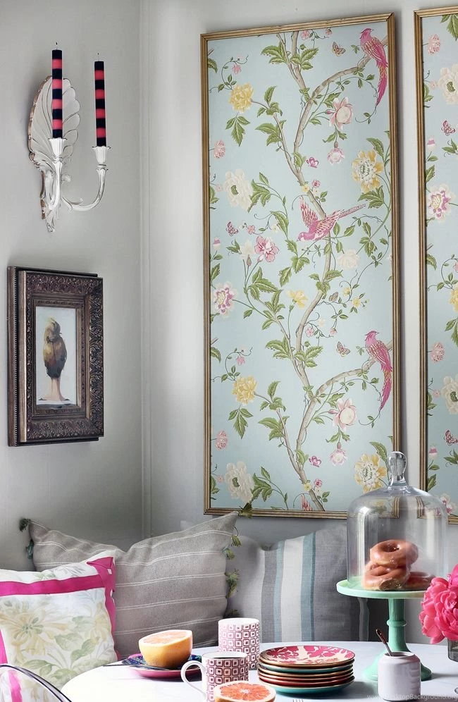 Hunted Interior: DIY Framed Wallpapers Panels