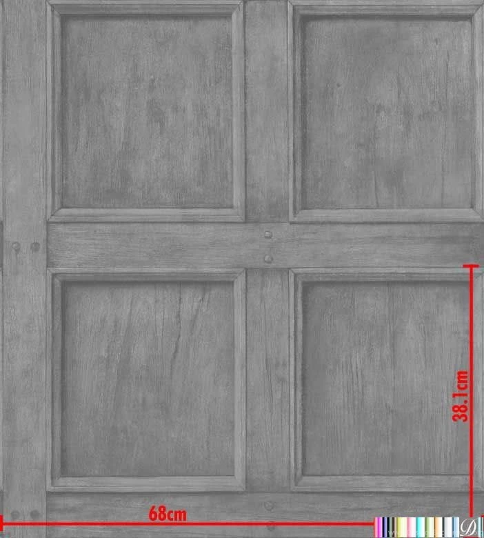 Lacrosse Coffered Wood Panel Wallpapers   Grey [AMA 52518 ...