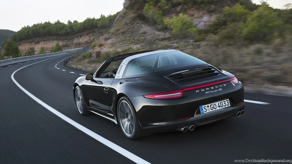 Download 1920x1080 Black Porsche 911 Targa 4S Back Wallpapers