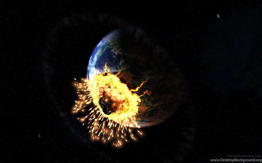 Earth Asteroid Crashing Wallpapers