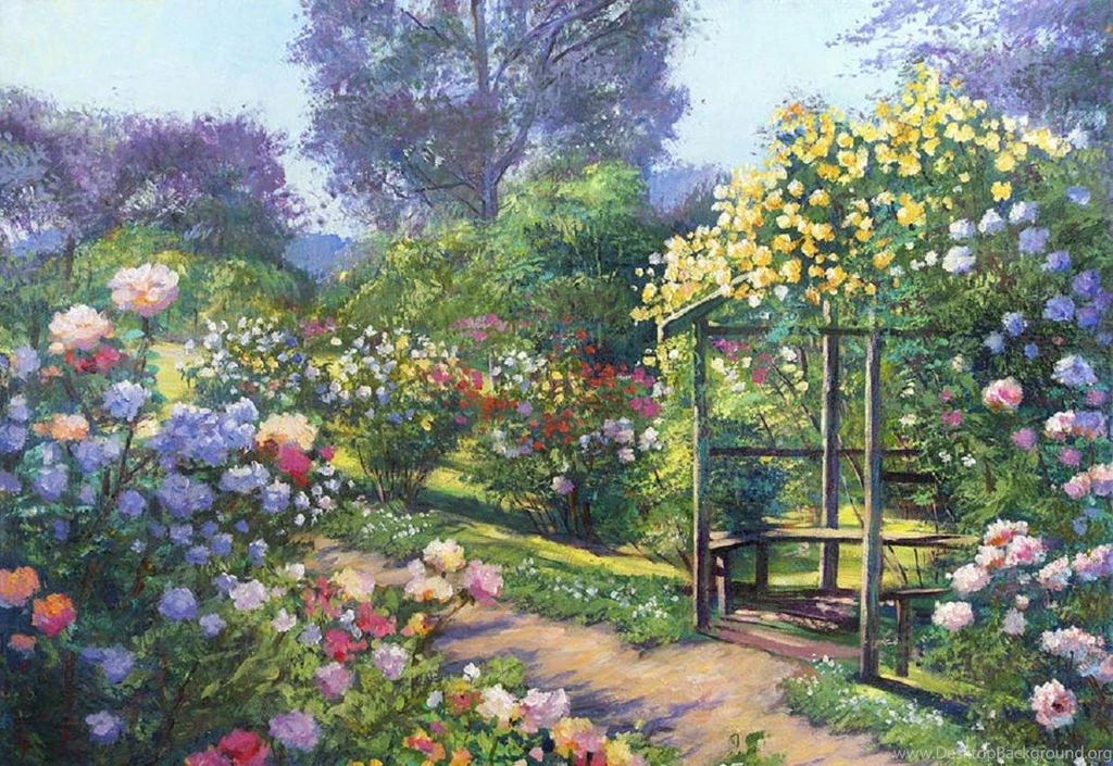 An Evening Rose Garden (