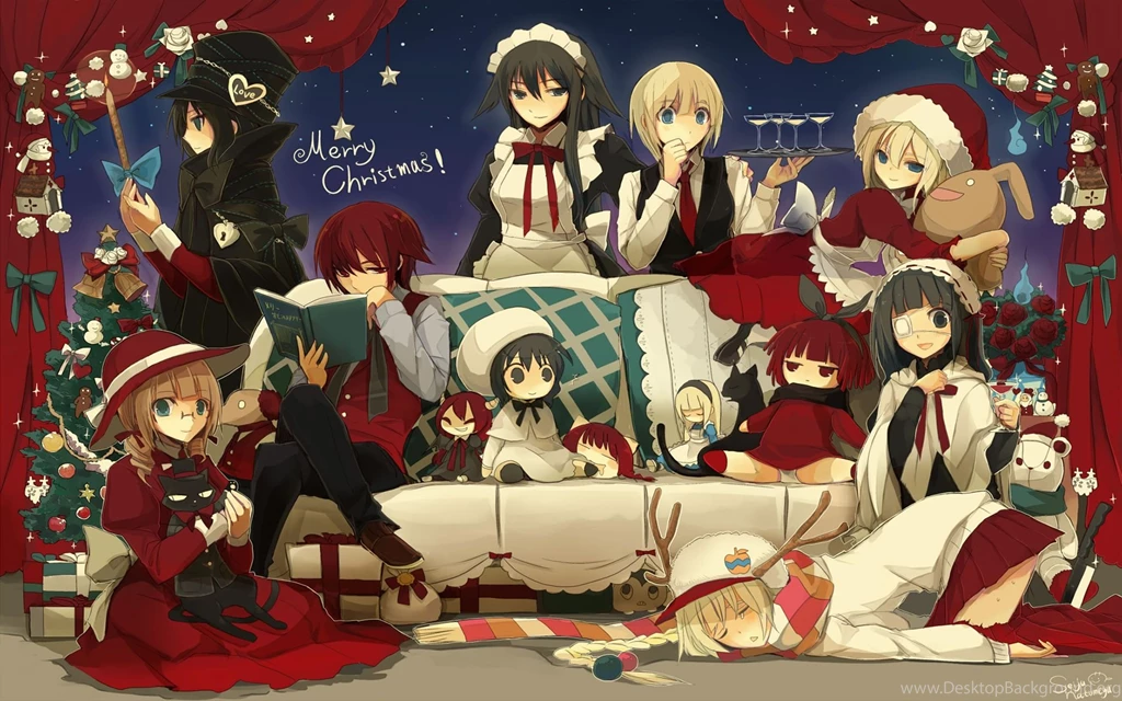 Merry Christmas Wallpapers Anime 2015 Grasscloth Wallpapers