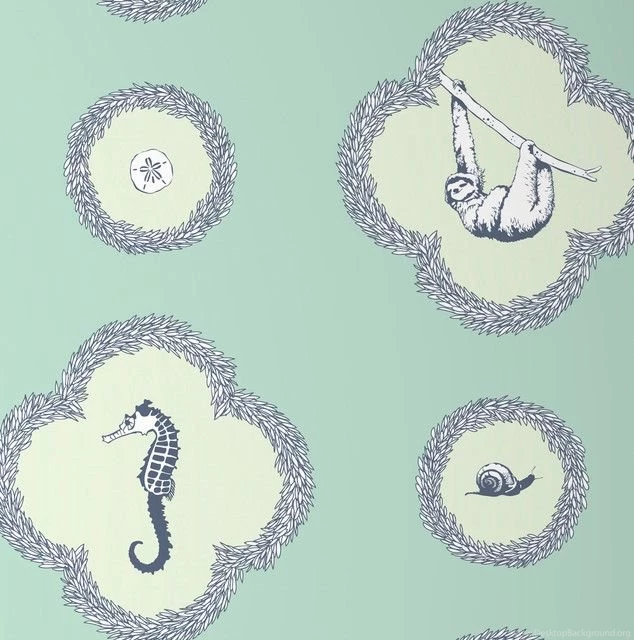 Ode To The Unhasty Wallpaper, Keylime, Roll   Contemporary ...