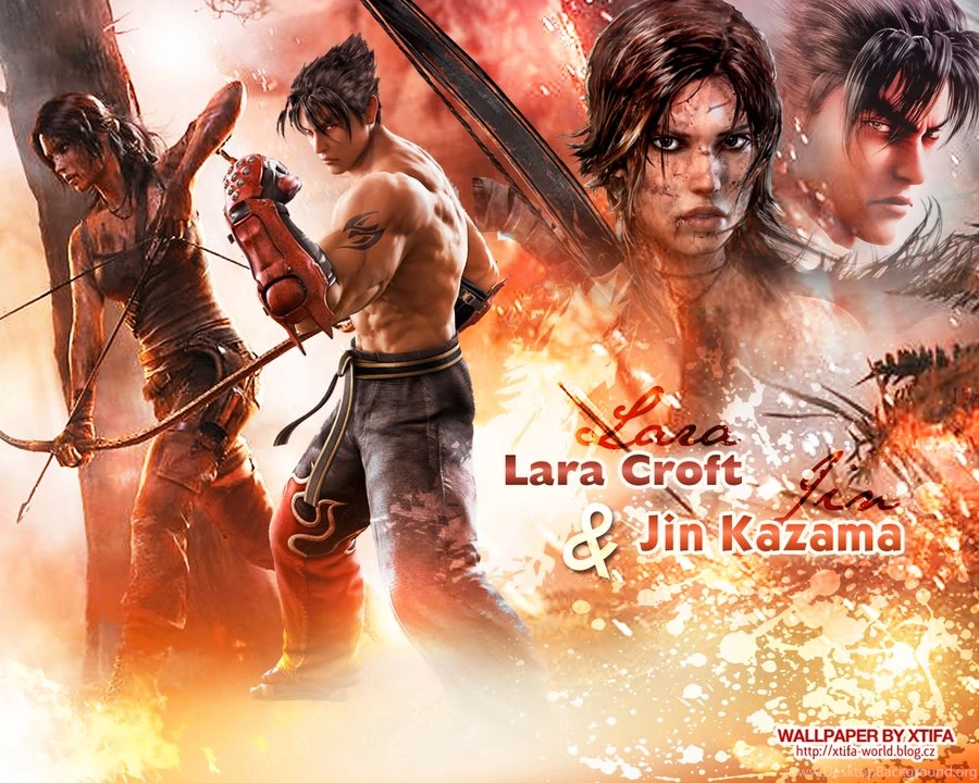 DeviantArt: More Like Jin Kazama And Lara Croft Wallpapers By ...