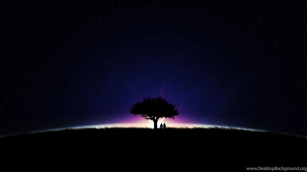 Wallpapers Night, Black, Stars, Starlight Night.