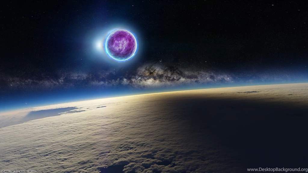 Planet Shadow Stars Galaxy Starlight Wallpapers