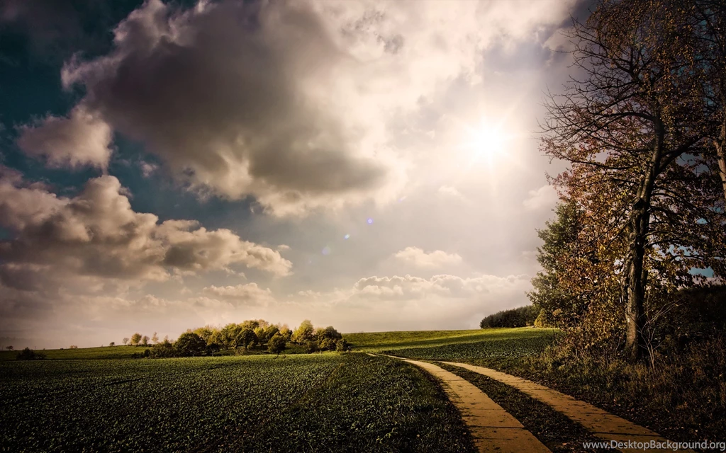 Download Wallpapers 3840x2400 Road, Field, Asphalt, Country, Sky ...