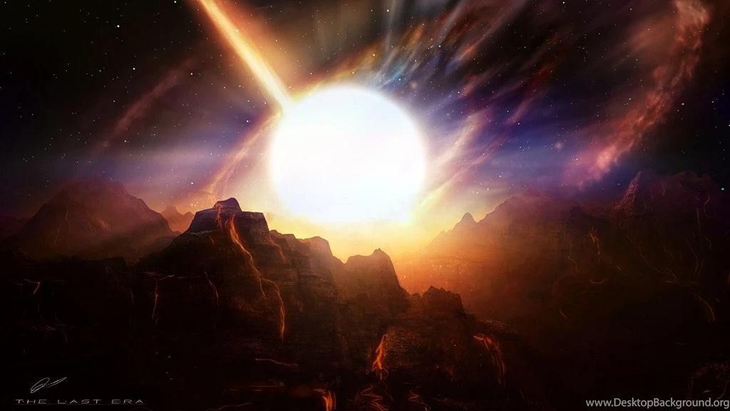 Alien Landscape Planet Stars Starlight Mountains Art Wallpapers ...