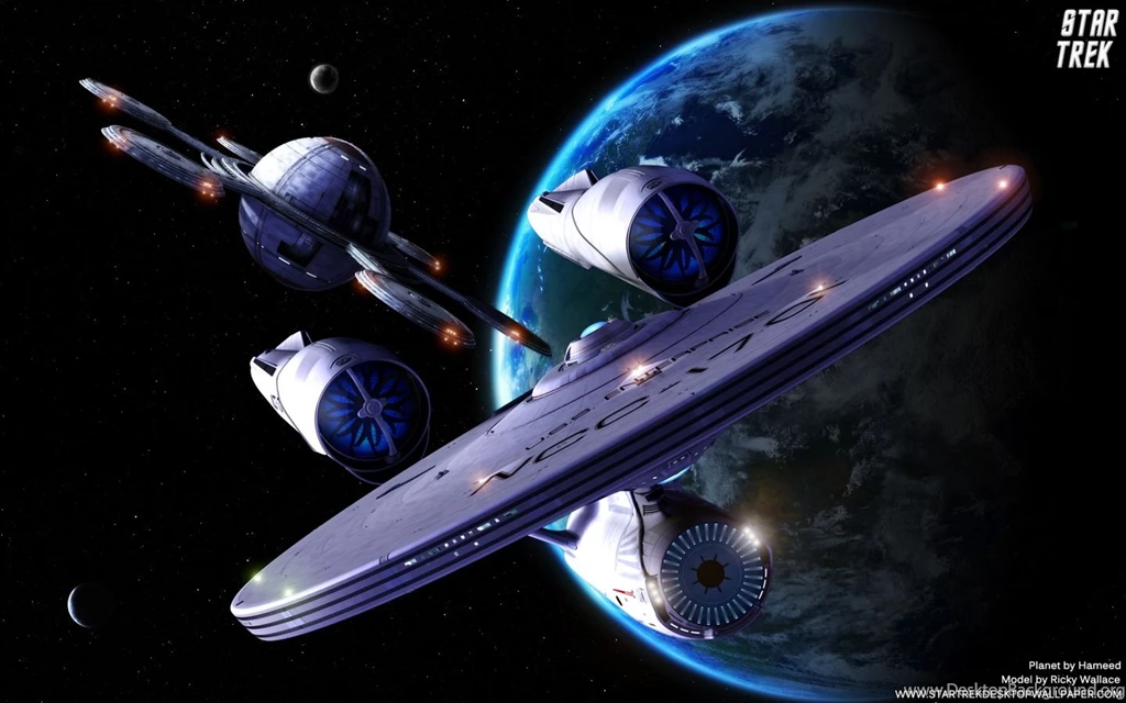 Star Trek USS Enterprise 1701 Departing United Federation Of ...