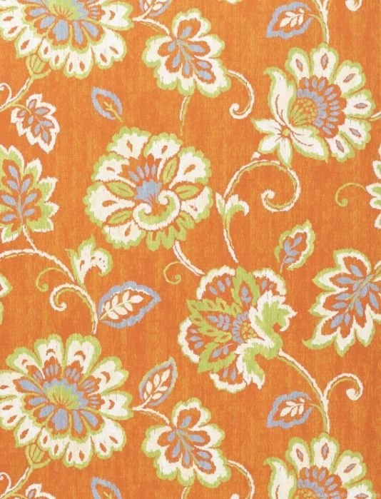 Alexa Floral Ikat Wallpapers Orange