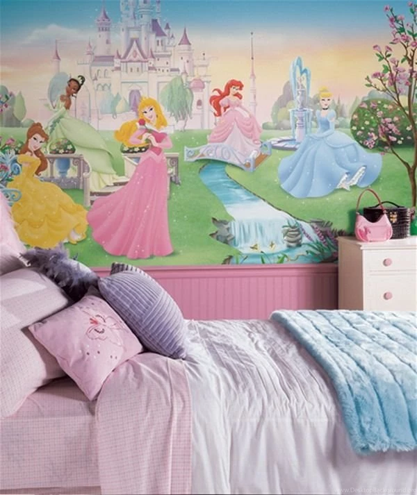 Kids Bedroom With Princess Wall Mural   Wallpapers Mural Ideas   12745