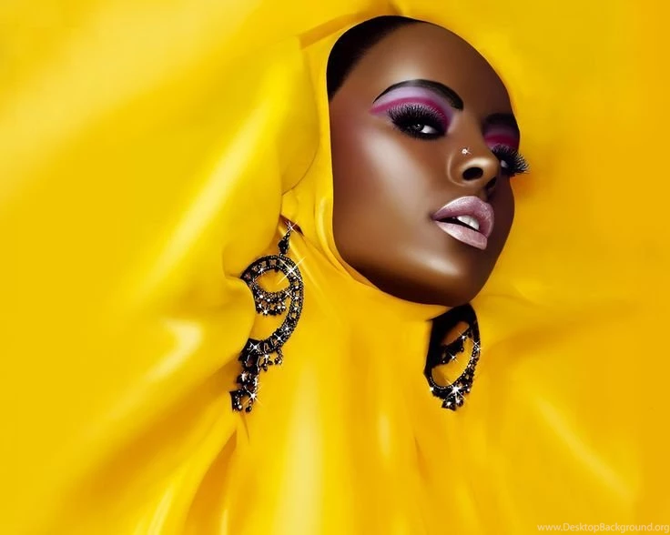 3D Black Woman Face Wallpapers