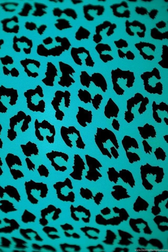 Cute Cheetah Print Wallpaper;Blue/Black