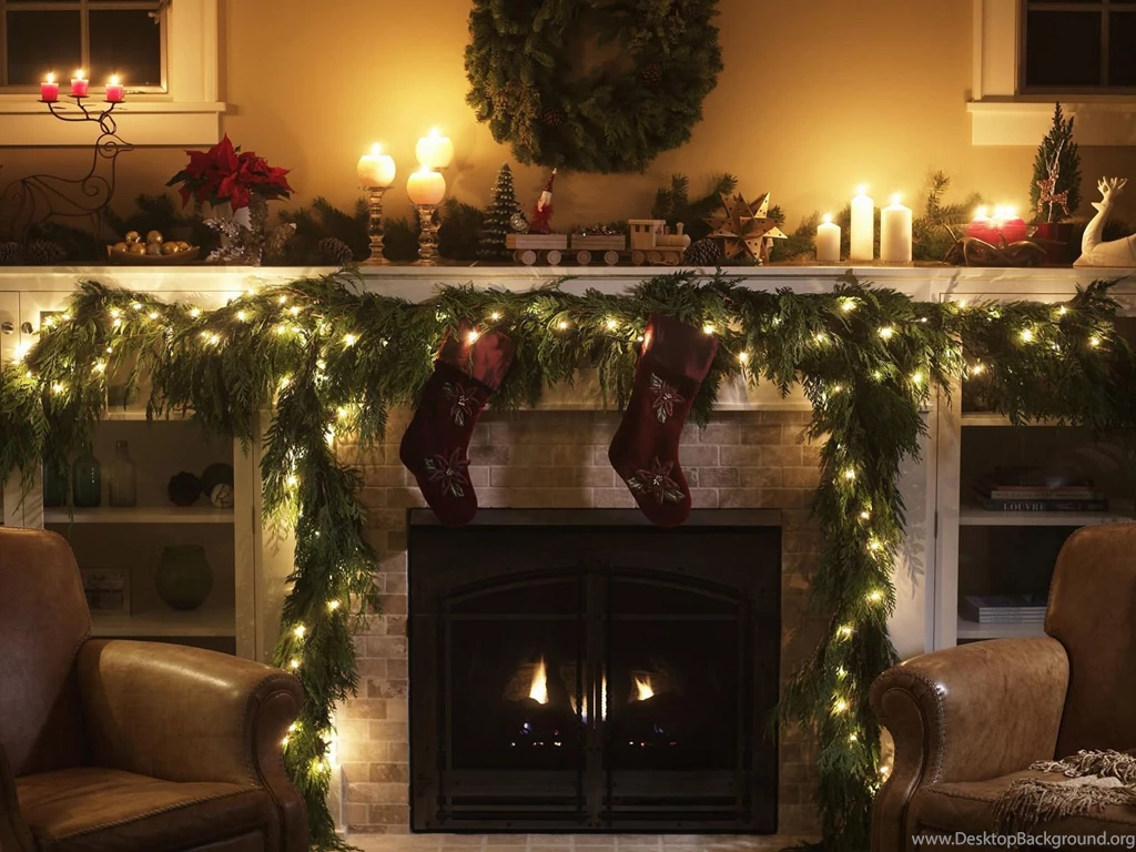 Christmas Fireplace Wallpapers Wallpapers Cave