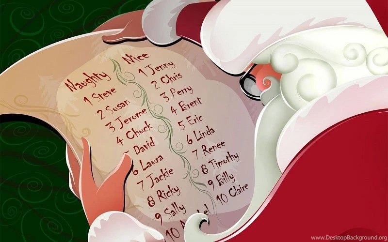 Santas Naughty And Nice List Wallpapers Free Desktop Backgrounds ...