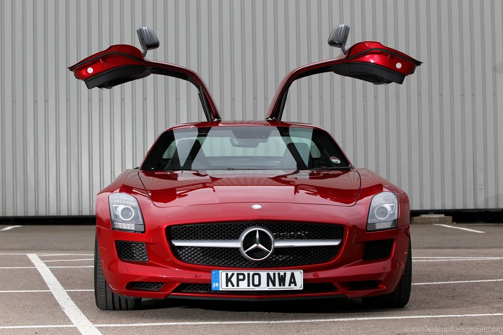 Red Mercedes Benz SLS AMG Wallpapers