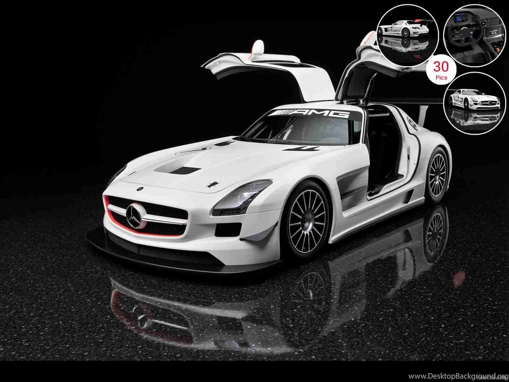 Mercedes Benz SLS AMG GT3   Doors Open   Front Left Quarter View ...