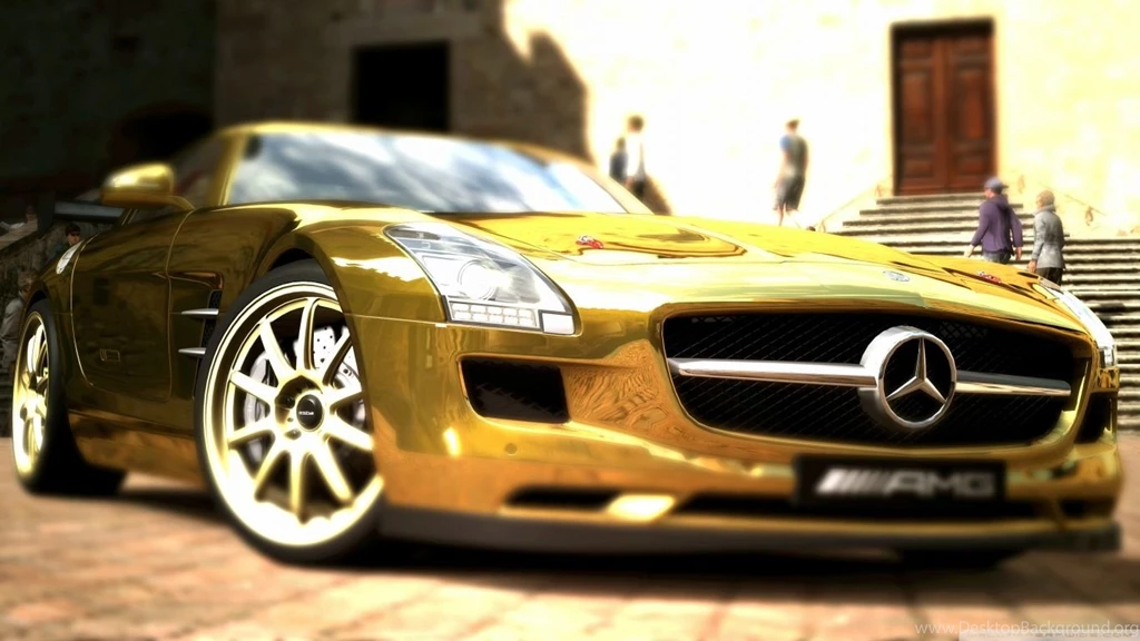 Mercedes Benz SLS AMG Gold HD Desktop Wallpapers : High Definition ...