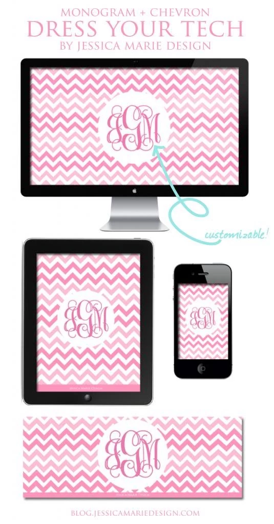 Jessica Marie Design Blog: Dress Your Tech: Chevron + Monogram ...