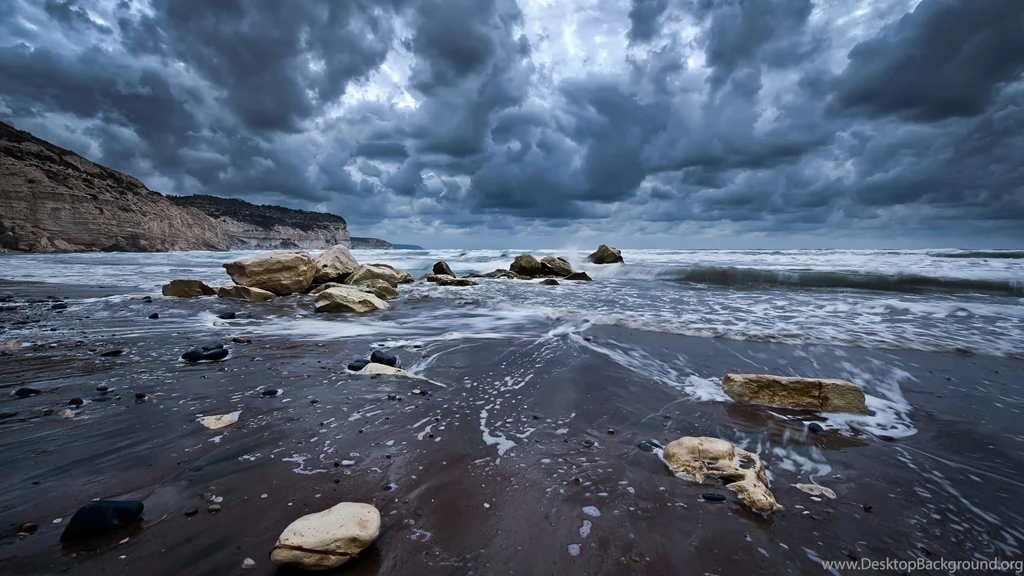 Wallpapers Gree Free Wild Beach Clouds 2560x1440