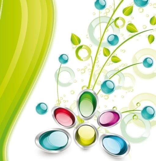 Free Colorful Spring Glossy Flower Backgrounds Vector 03 » TitanUI