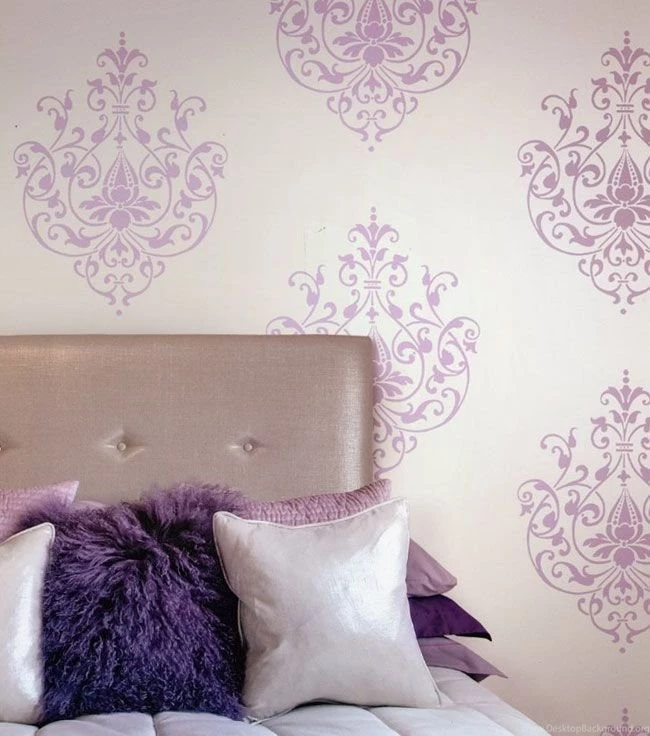 Belle Light Purple On Silver Wallpaper Belle Light Purple On ...