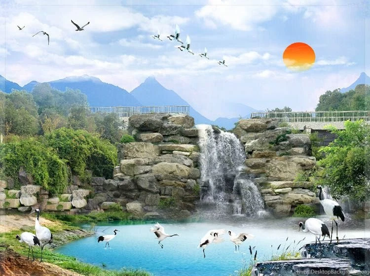 Scenery Beautiful Environment Design Of Modern Household Wall ...