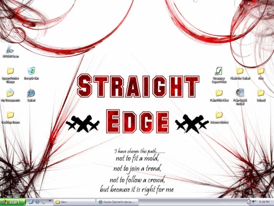 Straight Edge Desktop By Kayla Clarinet On DeviantArt