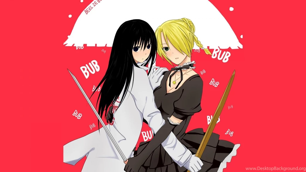 Wallpapers Beelzebub Girl Umbrella Hug Anime And 1920x1080 ...