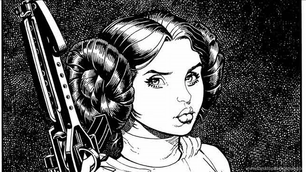 Princess Leia Drawing Wallpapers Hd 20336 HD Wallpapers Expert