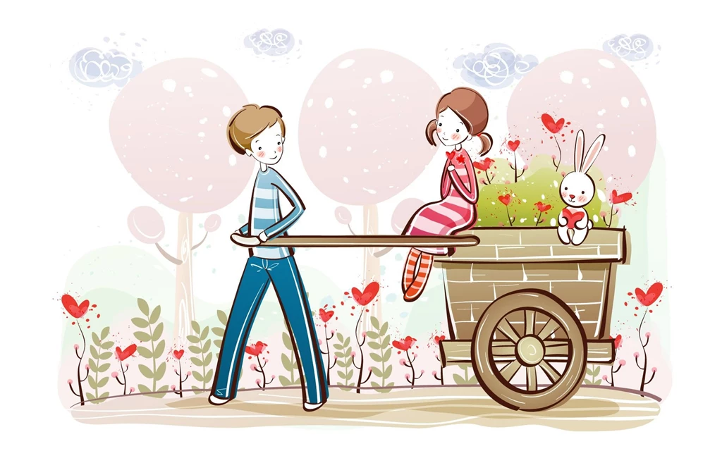 Wallpapers Cartoon Cute Couple Free 1920x1200