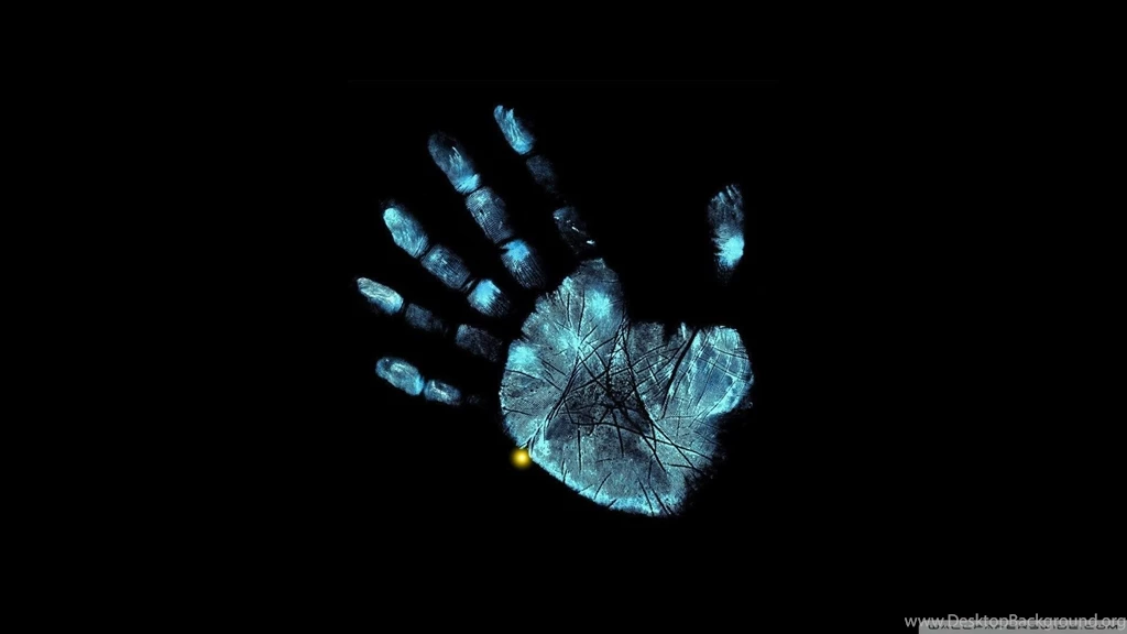 Handprint On A Black Backgrounds Wallpapers And Images Wallpapers ...