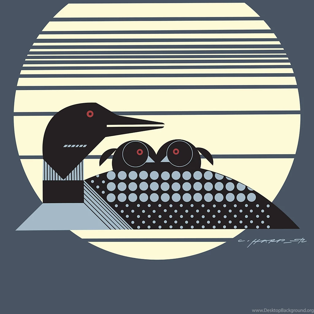 Loonrise (HardCase) : Official Charley Harper Art Studio, Prints ...