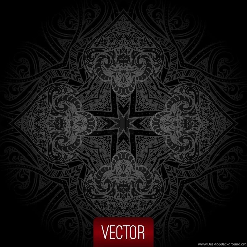 Vector Abstract Background. Floral Pattern, Black Backgrounds ...