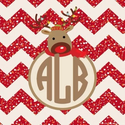 Christmas Reindeer Monogram Wallpapers Made With Monogram App