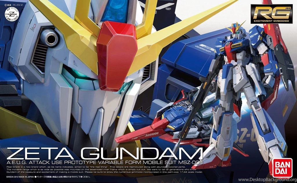 RG 1/144 MSZ 006 Zeta Gundam: Box Art, New Official Images & Promo ...
