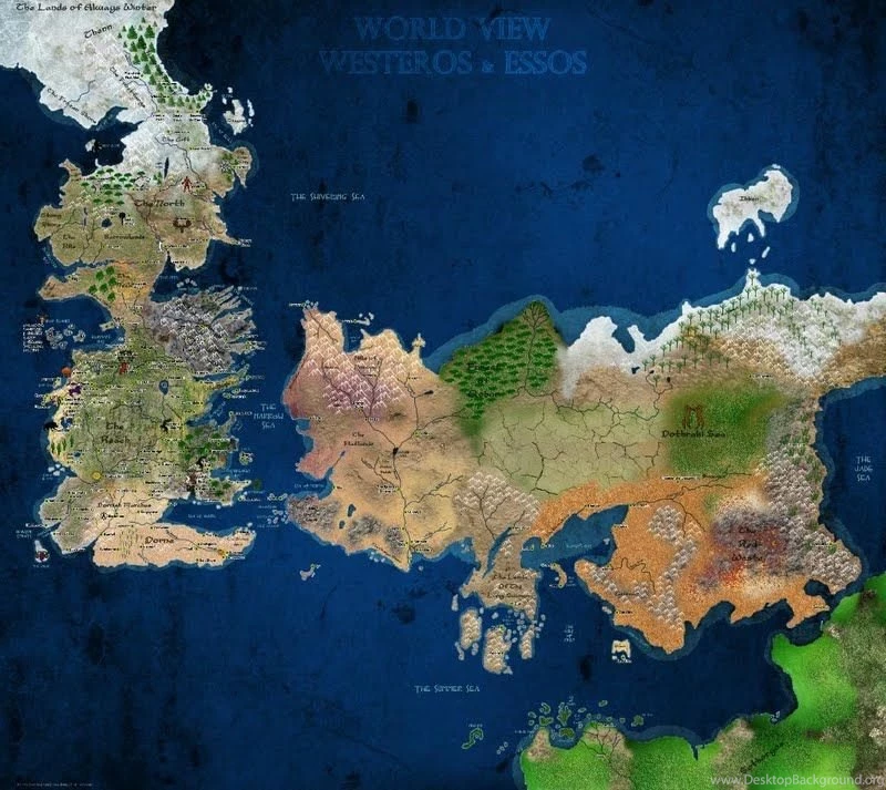 World Map Of "A Song Of Ice And Fire" Wallpapers