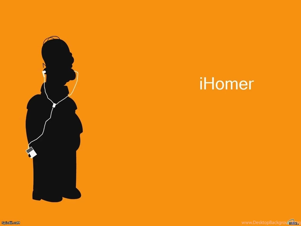 Ipod Homer Simpson The Simpsons Simple Backgrounds Orange