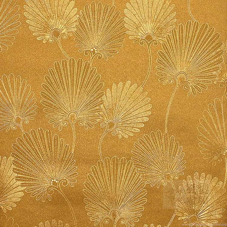 Mediterranean Marine Plant Metallic Wallpapers Mural 3D Waterproof ...