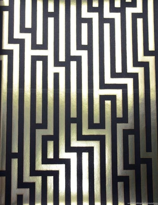 Contemporary Black And Gold Metallic Wallpapers By GP & J Baker