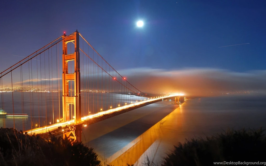 Amazing Night Look Of Golden Gate Bridge Wallpapers